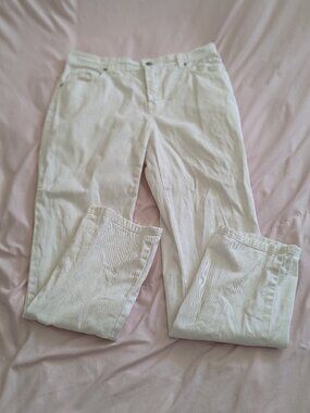 Gloria Vanderbilt White Petite Denim Pants 6P